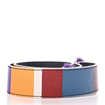 Fendi Vitello Dolce Mink Fur Hypnoteyes Striped Strap You Multicolor Lavagna 2 of 3