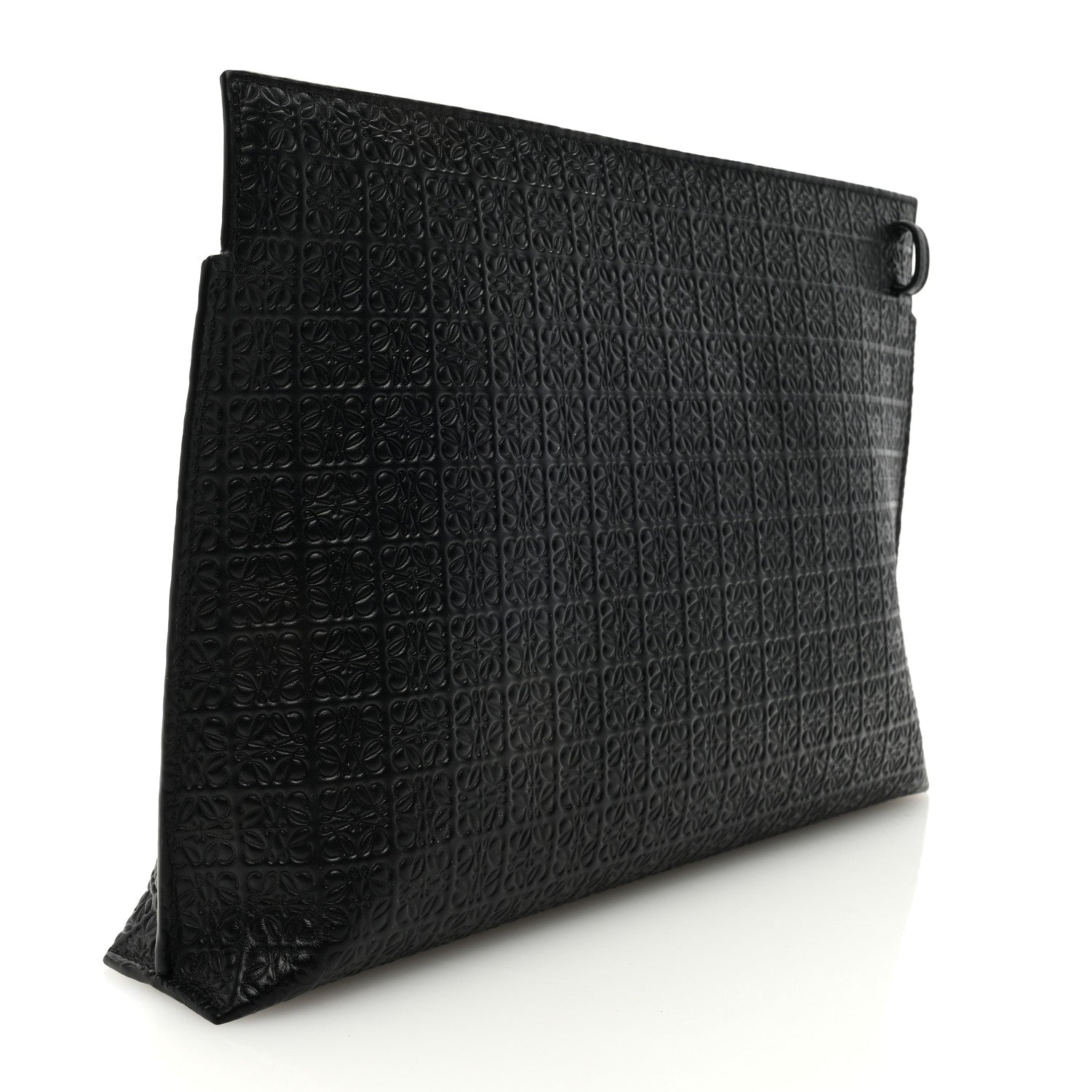 Loewe Calfskin Embossed Repeat T Pouch Black 3 of 6