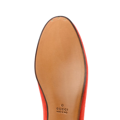 Gucci Suede Womens Jordaan Loafers 39 Red 16 of 17