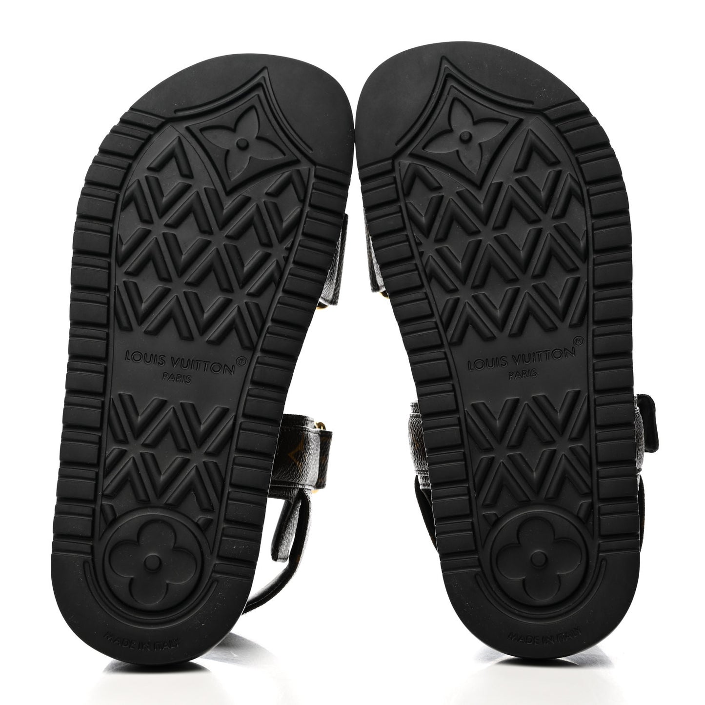 Monogram LV Sunset Comfort Flat Sandals 36 Cacao Brown