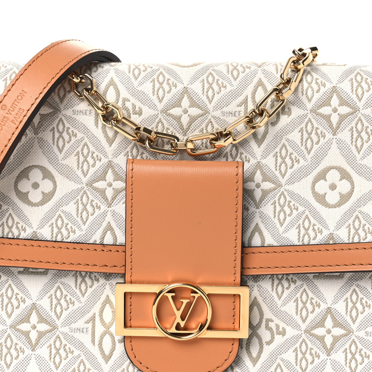 Louis Vuitton Jacquard Since 1854 Dauphine MM Creme 6 of 10