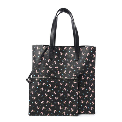 Givenchy Coated Canvas Hibiscus Print Medium Stargate Shopper Tote Black Multicolor 1 of 5