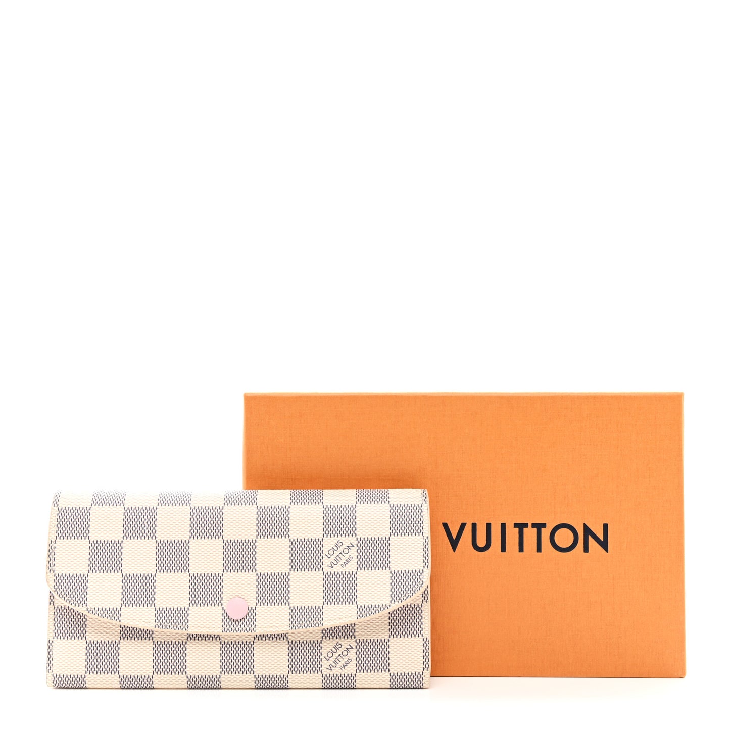Damier Azur Emilie Wallet Rose Ballerine
