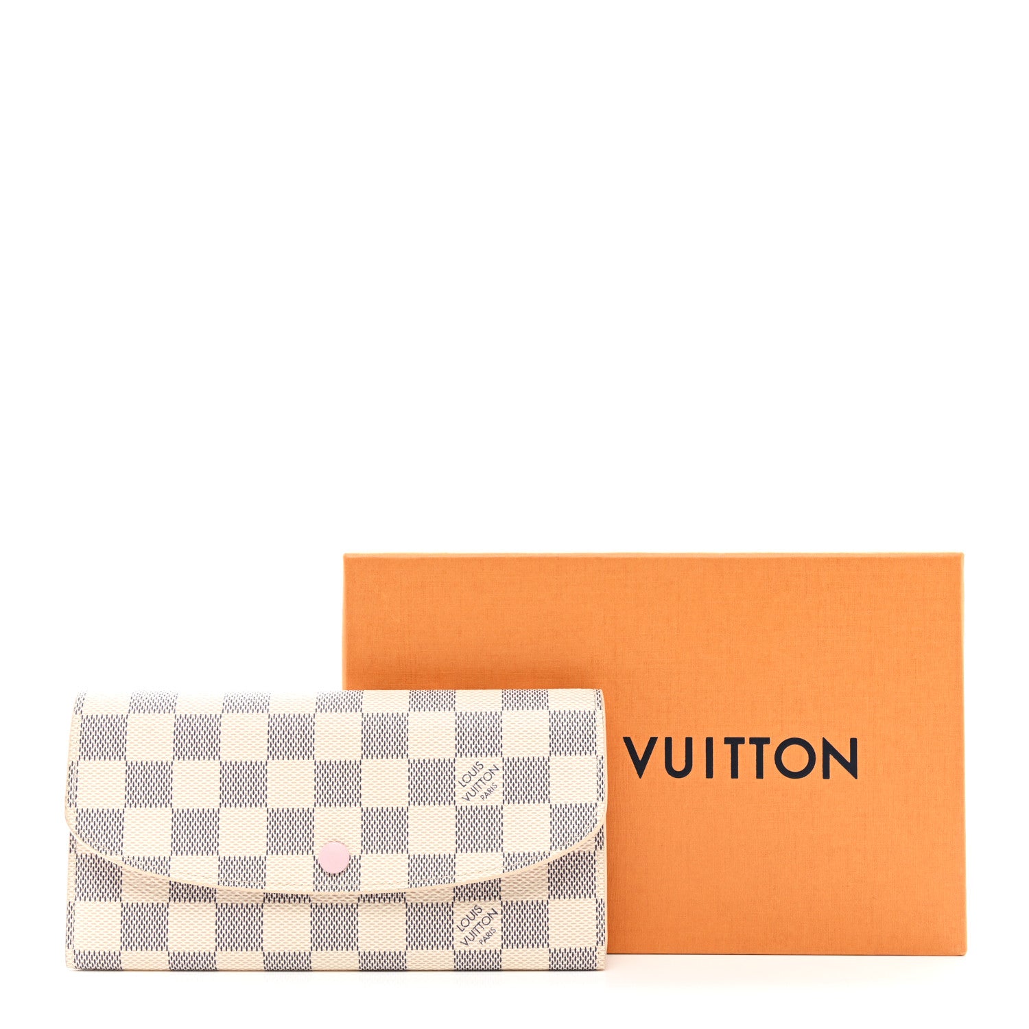 Louis Vuitton Damier Azur Emilie Wallet Rose Ballerine 8 of 8
