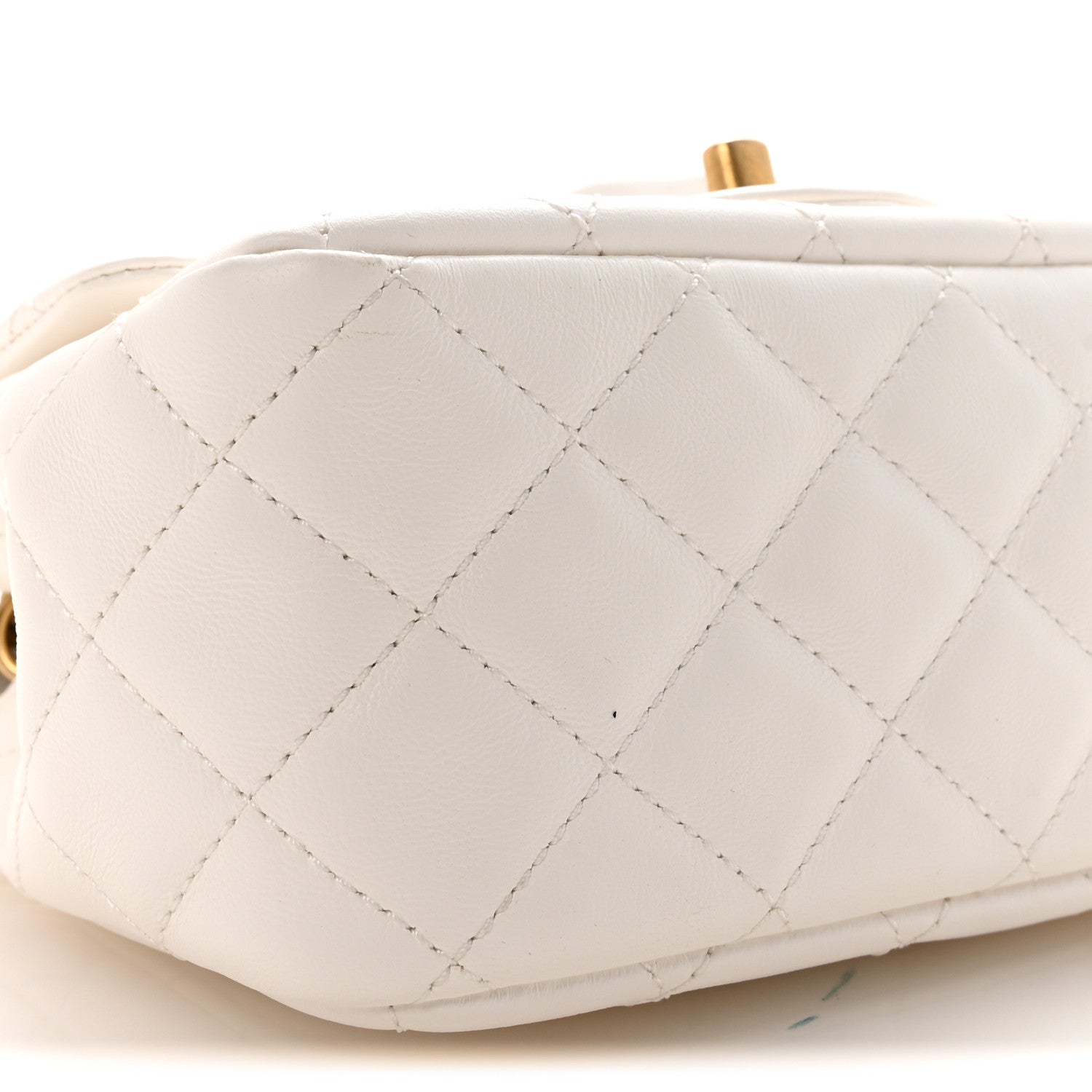 Chanel Lambskin Quilted Mini Romance Square Flap White 9 of 10