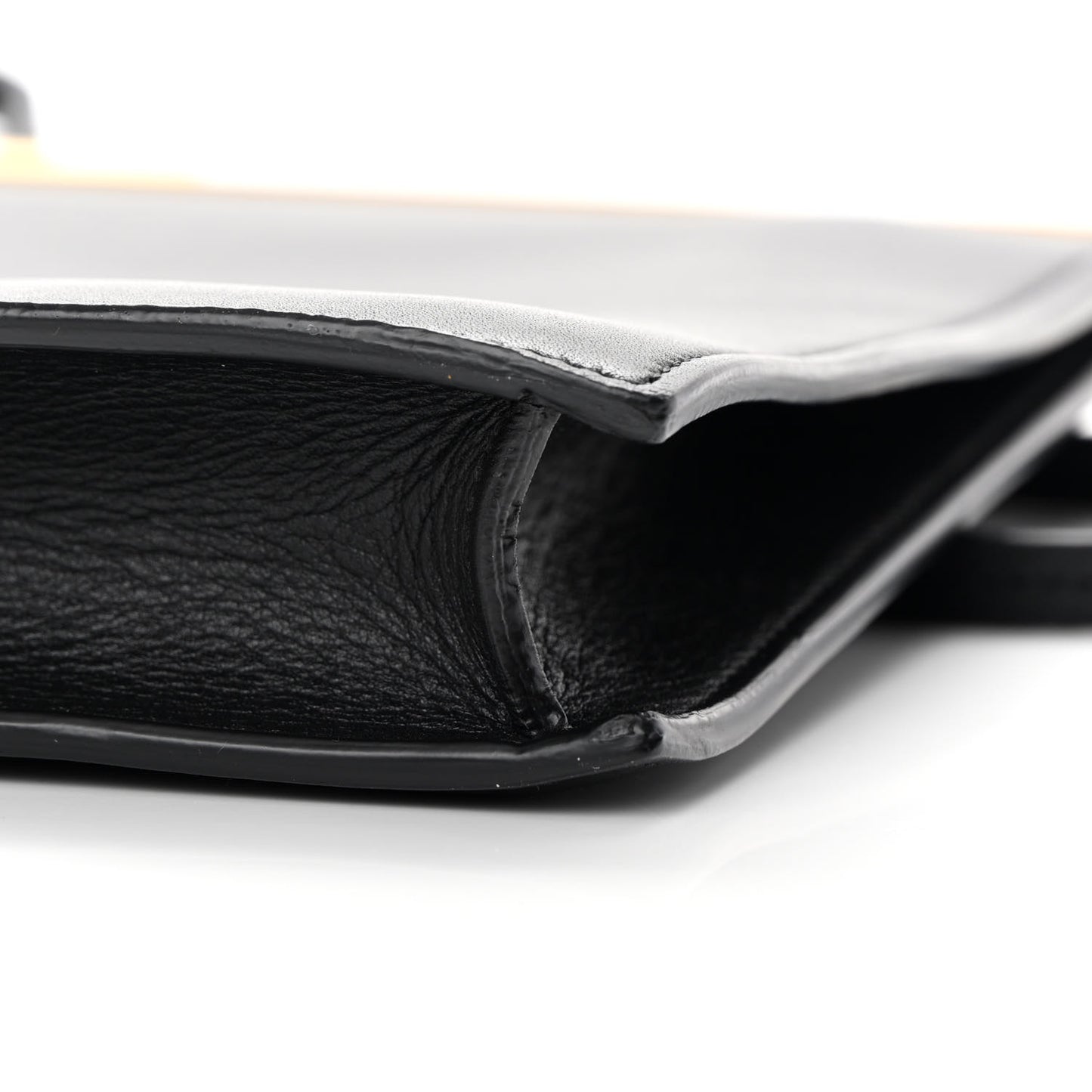 Smooth Calfskin Mini Clasp Bag Black