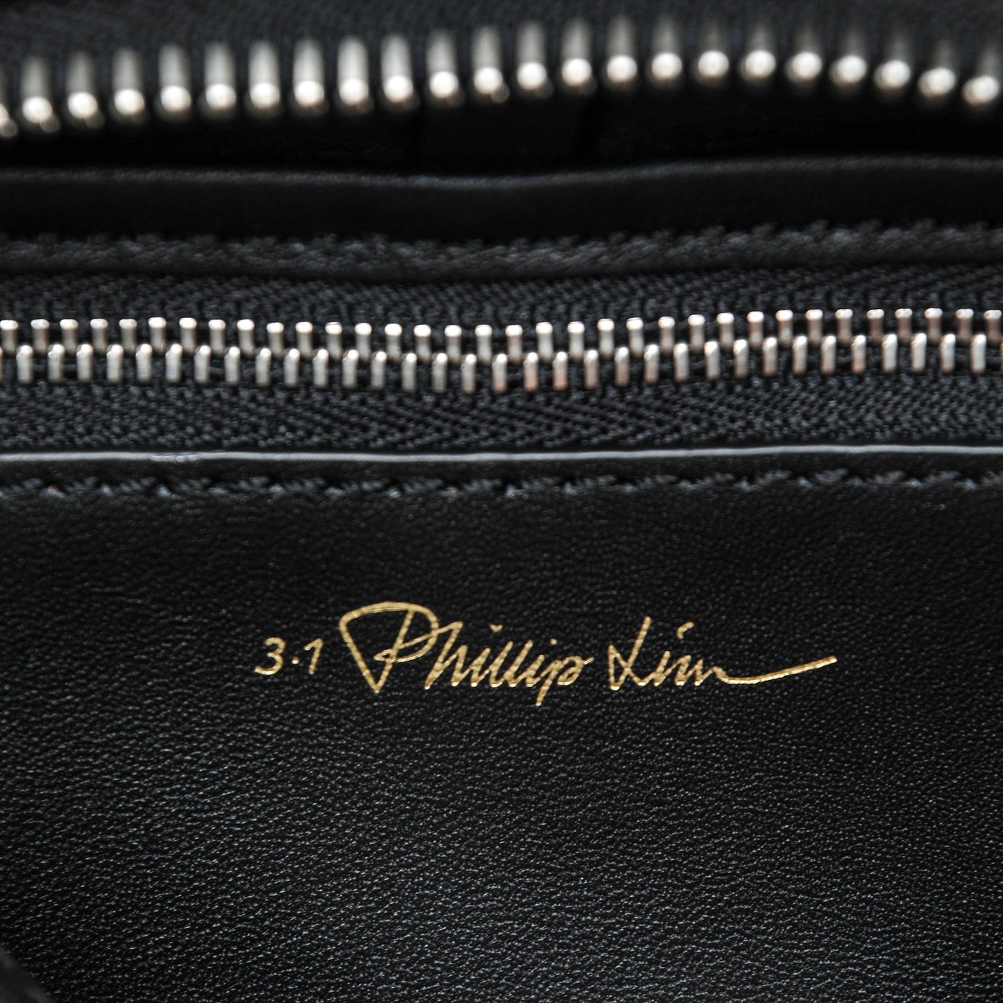 3.1 Calfskin Medium Striped Ryder Satchel Black White