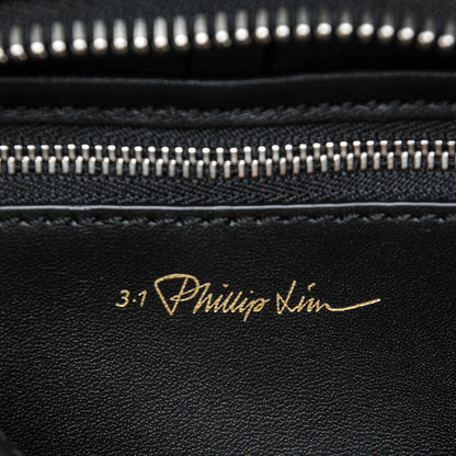3.1 Phillip Lim 3.1 Calfskin Medium Striped Ryder Satchel Black White 7 of 8
