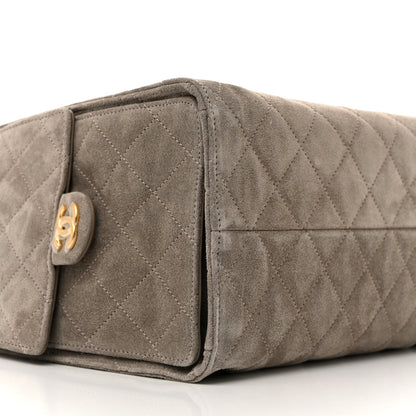 Chanel Suede Quilted Medium Chanel 25 Handbag Grey 10 of 11