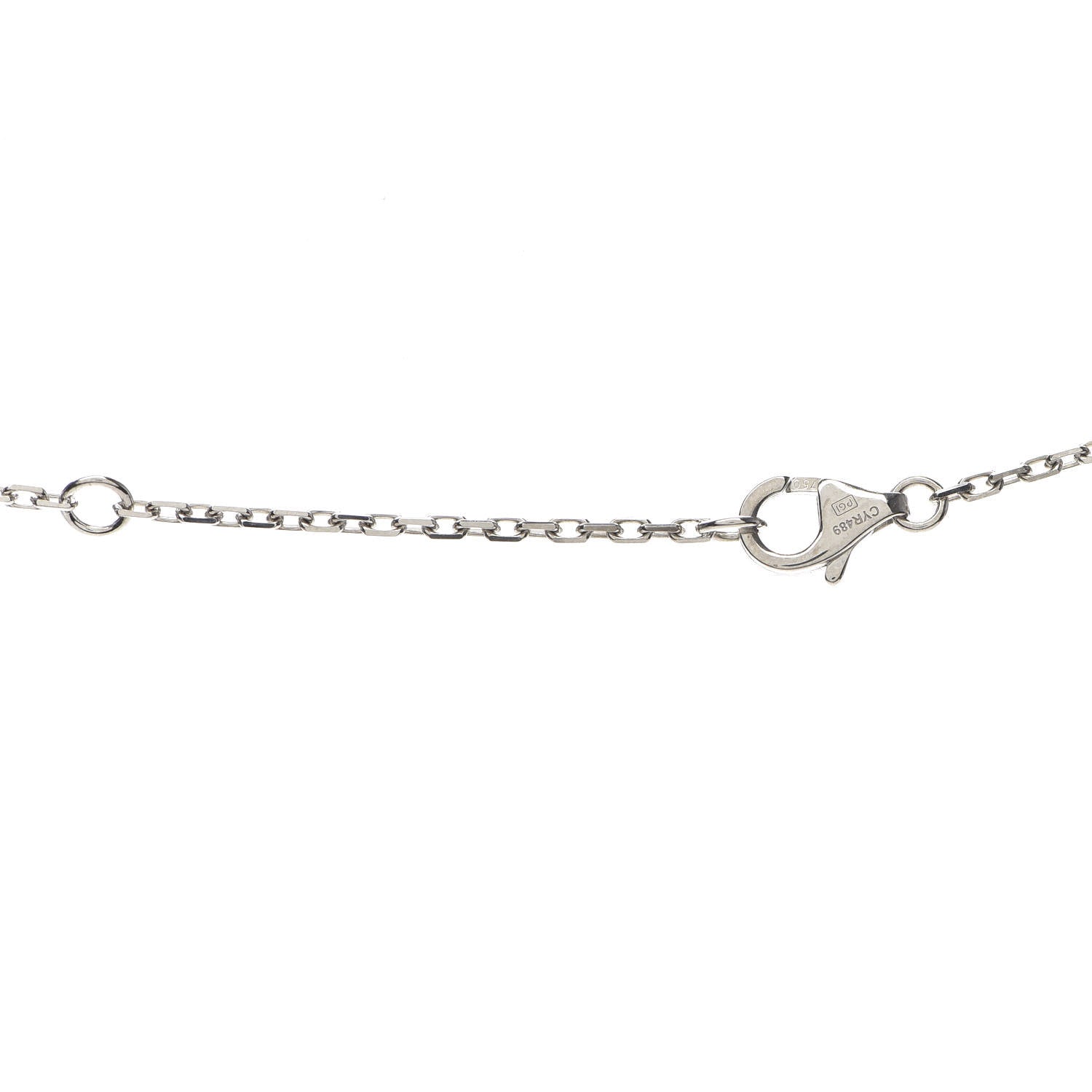 Cartier 18K White Gold Diamond Interlocking LOVE Paved Necklace 5 of 7
