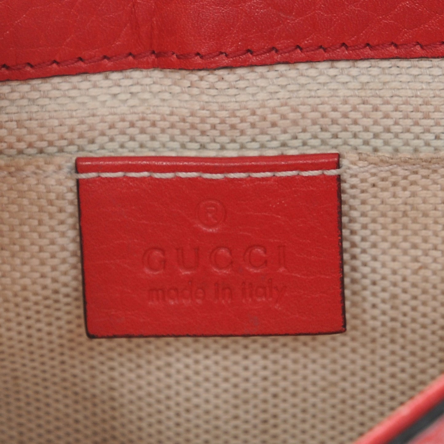 Pebbled Calfskin Small Soho Flap Crossbody Red