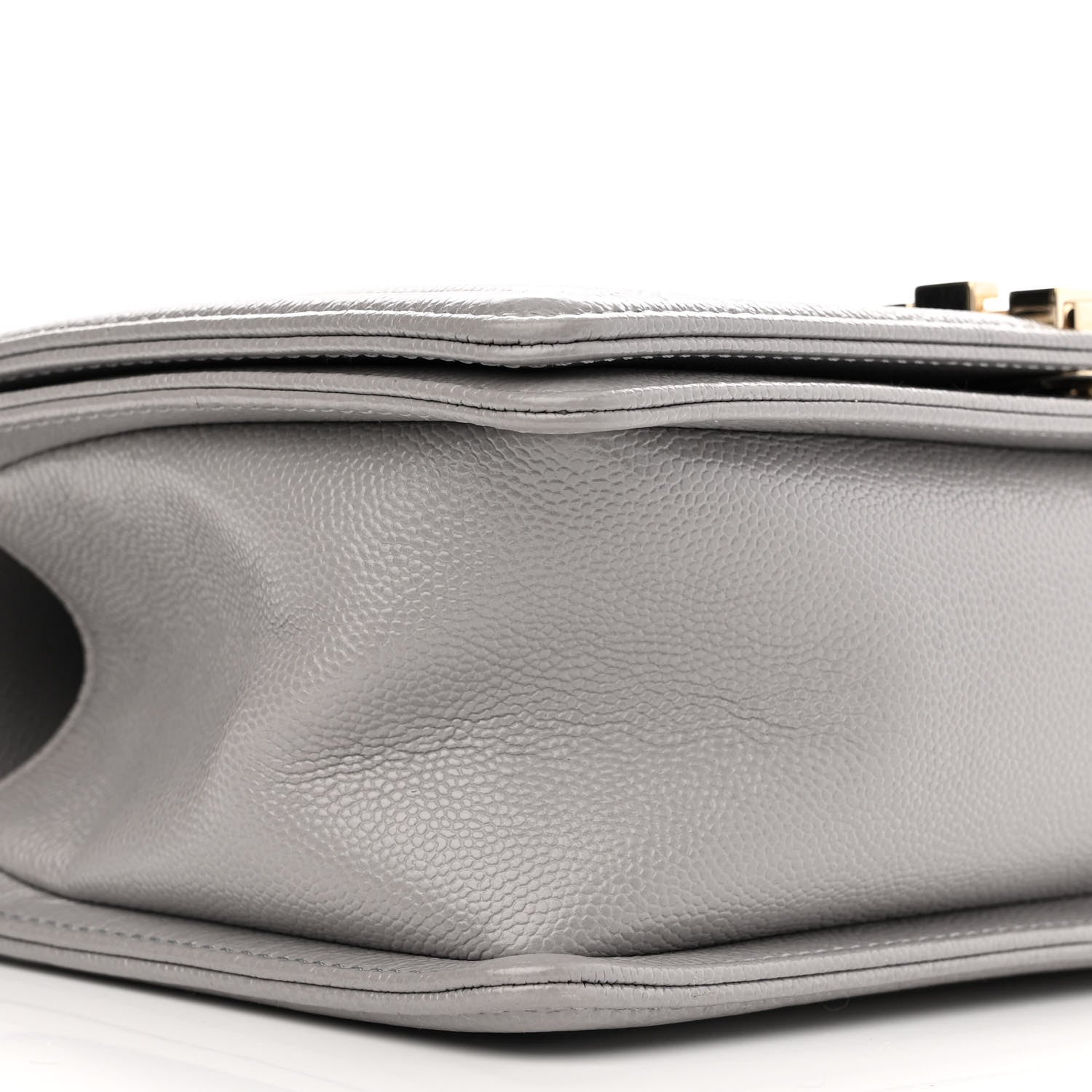 Chanel Caviar Quilted Medium Boy Flap Light Grey 9 of 11