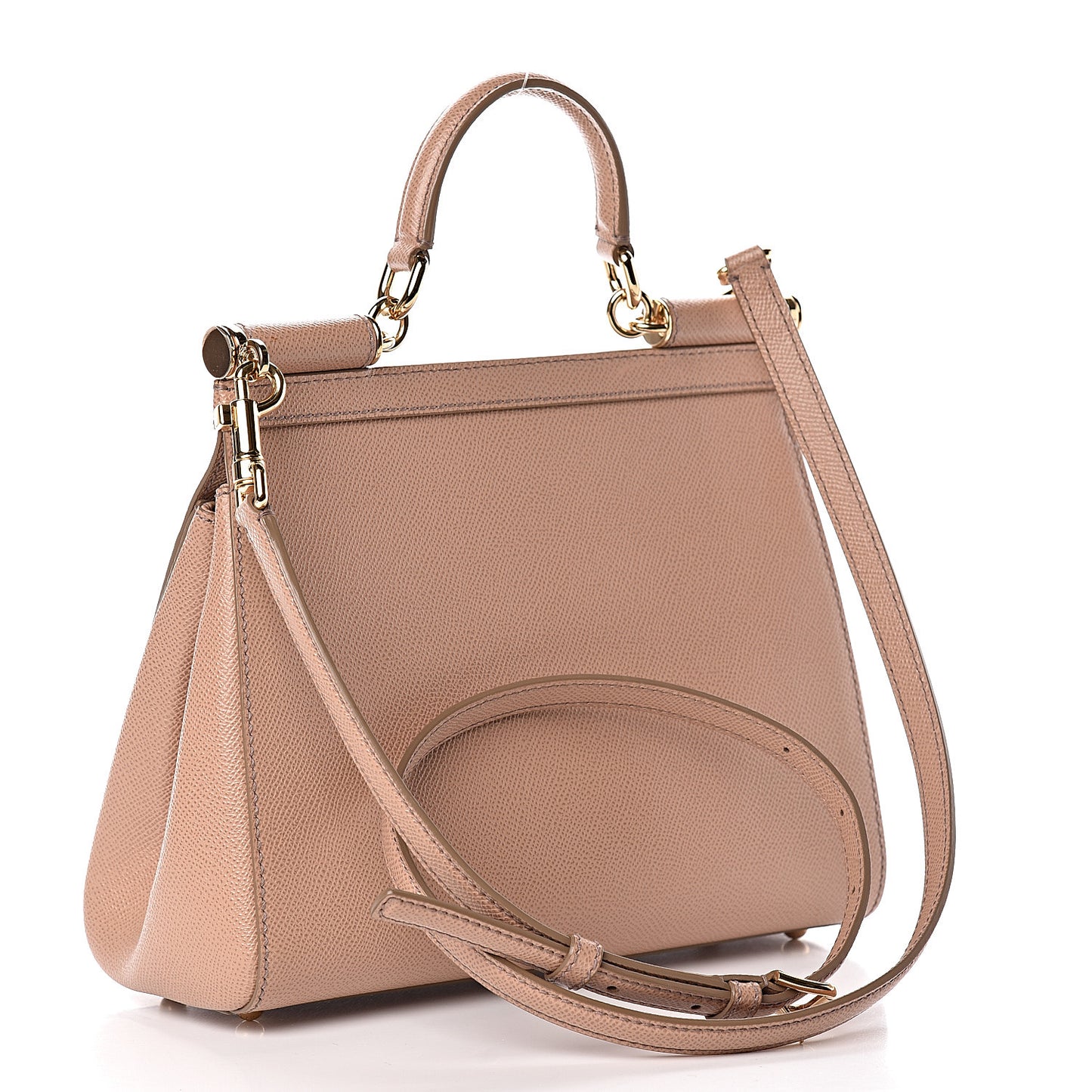 Dauphine Calfskin Medium Miss Sicily Satchel Tortora Sand