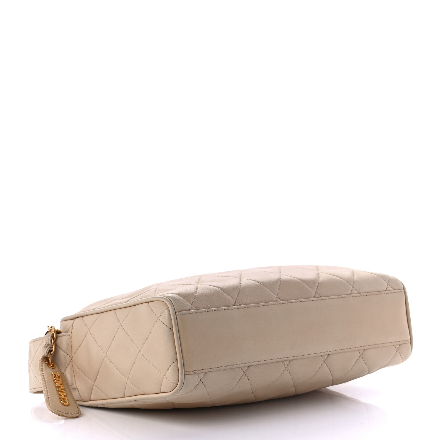 Chanel Lambskin Quilted Shoulder Bag Beige 4 of 10