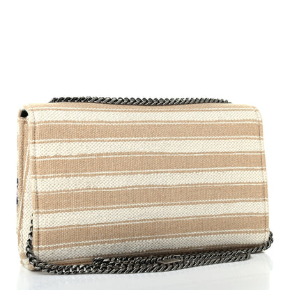 Saint Laurent Berber Canvas Striped Medium Classic Monogram Kate Satchel 2 of 4