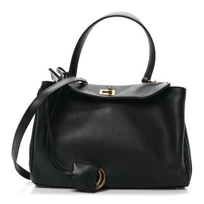 Balenciaga Natural Smooth Calfskin Small Rodeo Top Handle Handbag Black 1 of 9