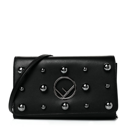 Fendi Vitello Liberty Pearl F is Fendi Wallet On Chain Black 1 of 8