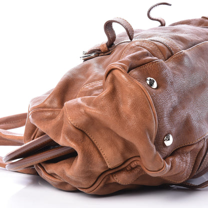 Prada Washed Buffalo Frame Bag Brandy 7 of 11