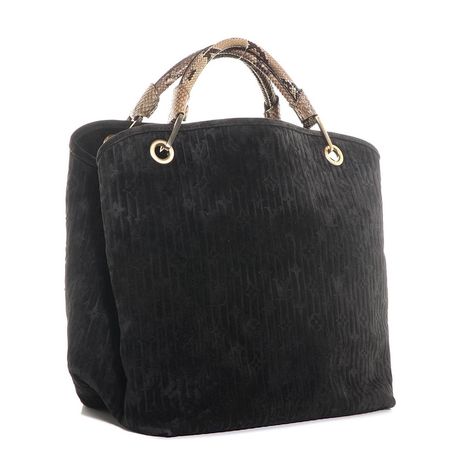 Monogram Python Suede Embossed Whisper GM Khol