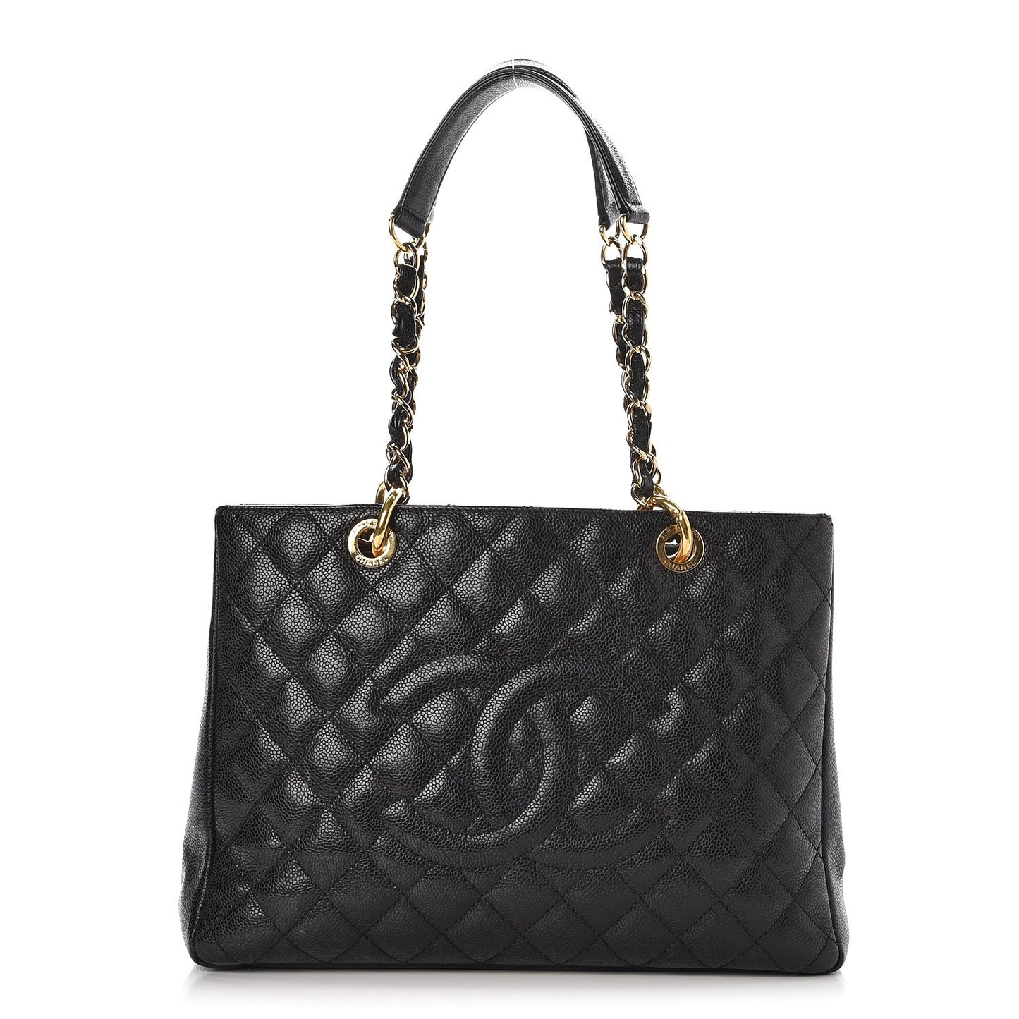 Caviar Quilted Grand Shopping Tote GST Black