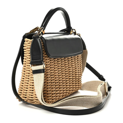 Salvatore Ferragamo Smooth Calfskin Wicker Small Boxyz Black 3 of 9