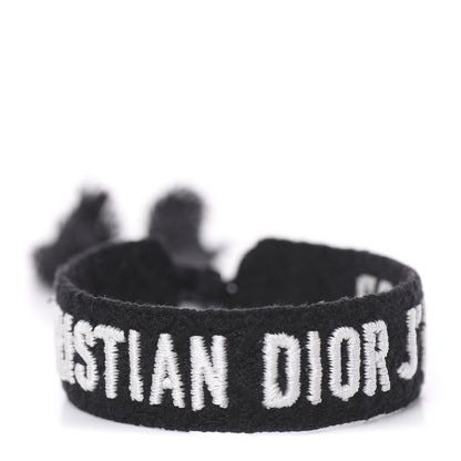 Christian Dior Woven Cotton J'Adior Friendship Bracelet Black 1 of 3