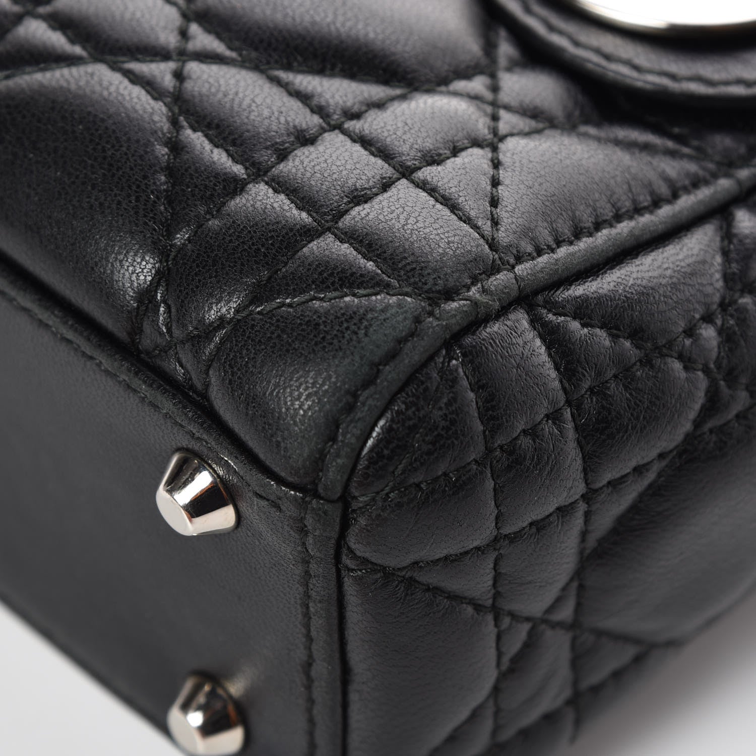 Christian Dior Lambskin Cannage Mini Lady Dior Black 11 of 14