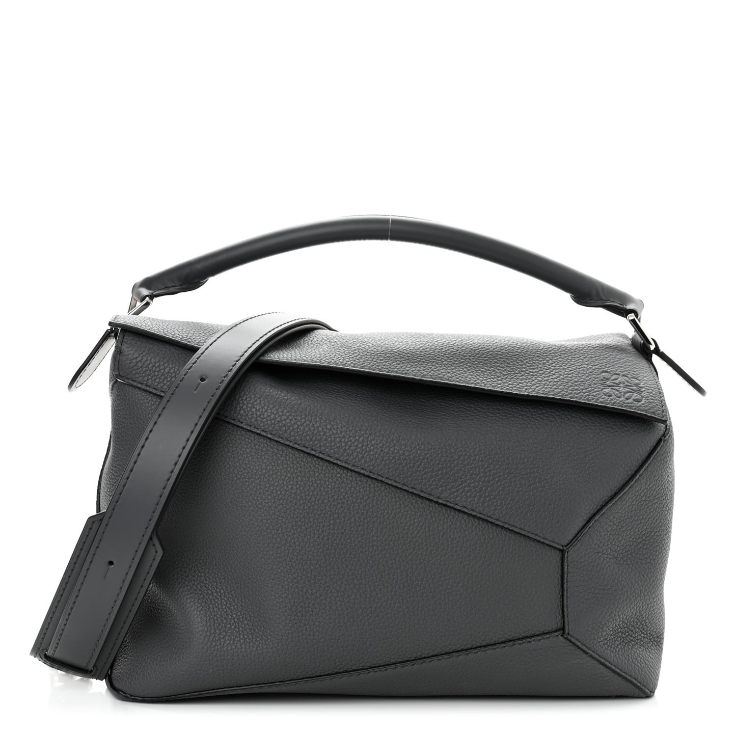 Calfskin Large Puzzle Bag Anthracite