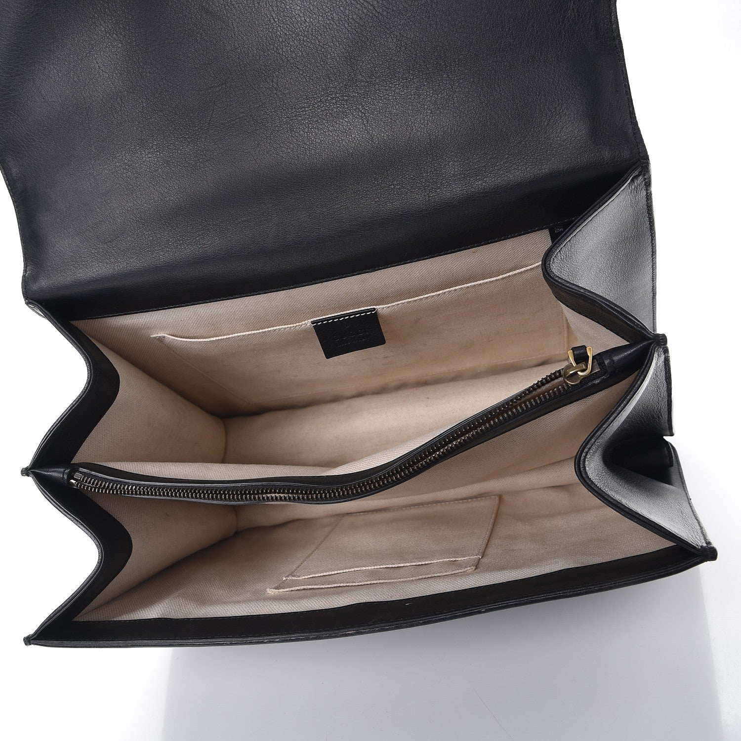 Gucci Moon Calfskin Web Large Dionysus Bamboo Top Handle Bag Black 7 of 21