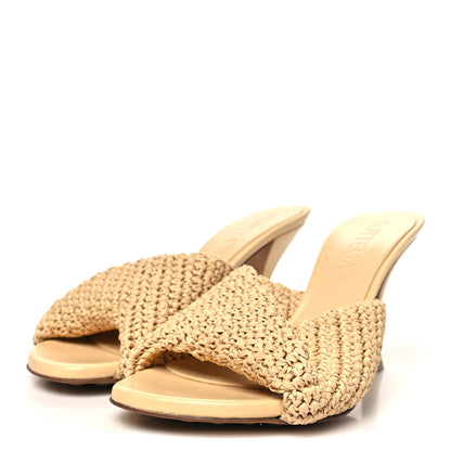 Bottega Veneta Raffia Blink Mule Sandals 39.5 Natural 4 of 8