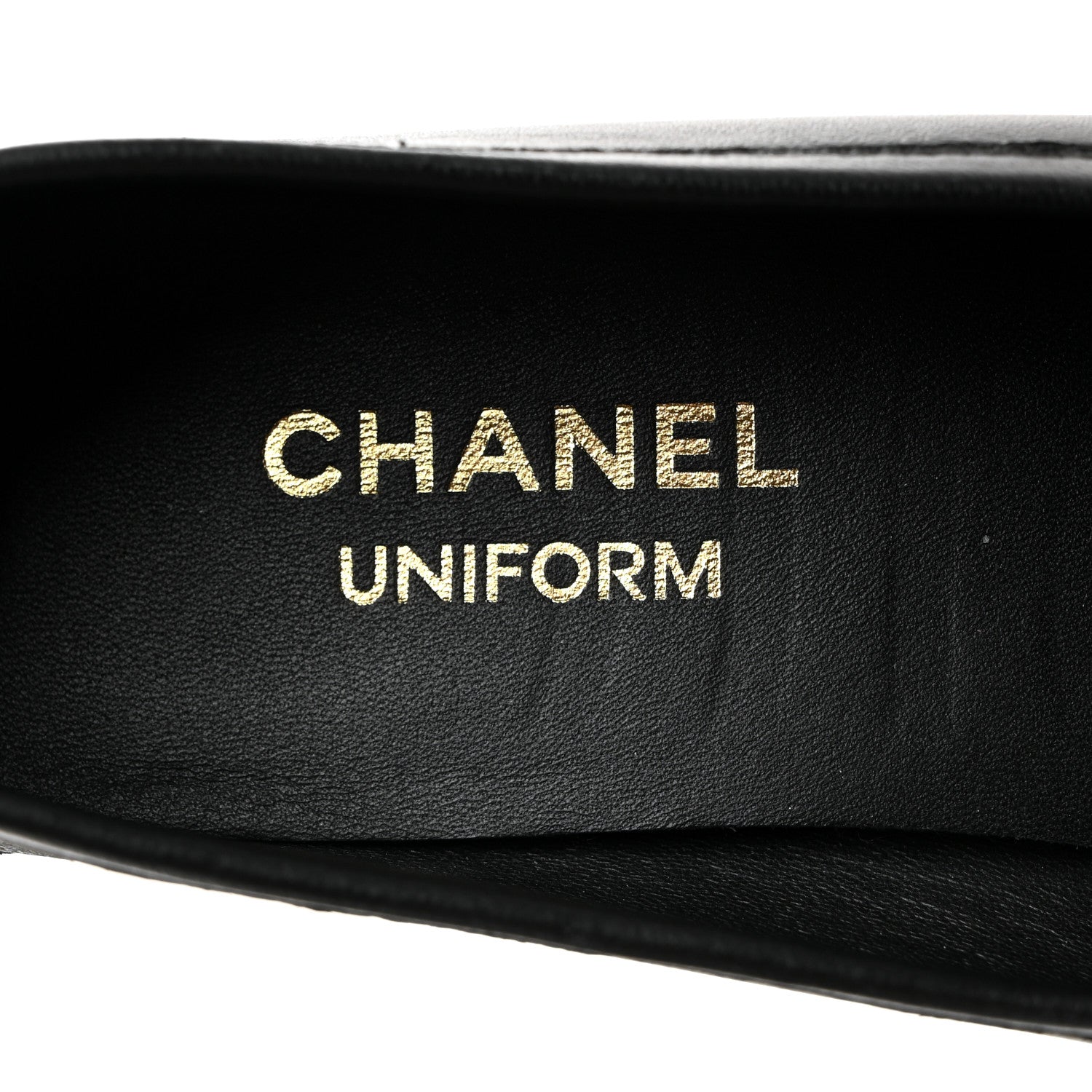 Chanel Calfskin Womens Stitched CC Loafers 39 Black 6 of 9
