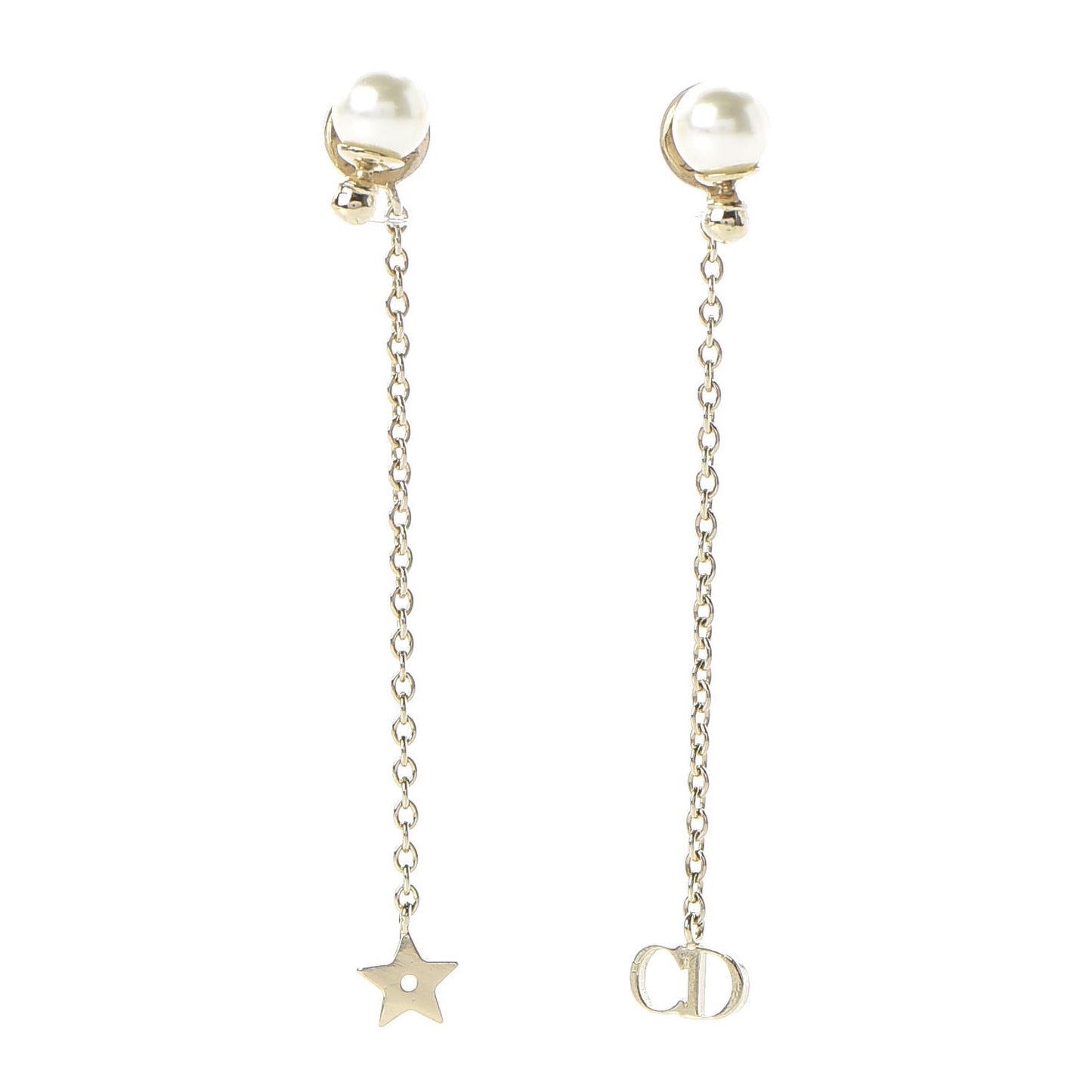 Pearl La Petite Tribale Dangle Chain Earrings Gold