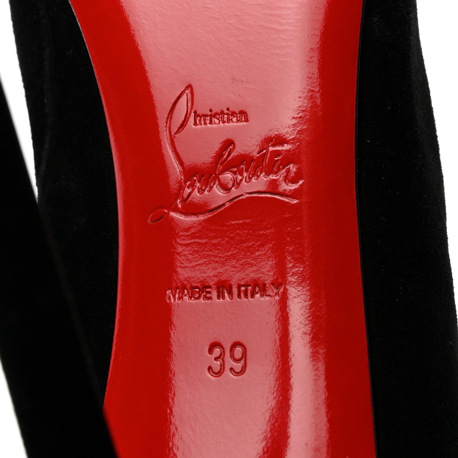 Christian Louboutin Veau Velours Eloise Botta 100 Knee Boots 39 Black 7 of 8