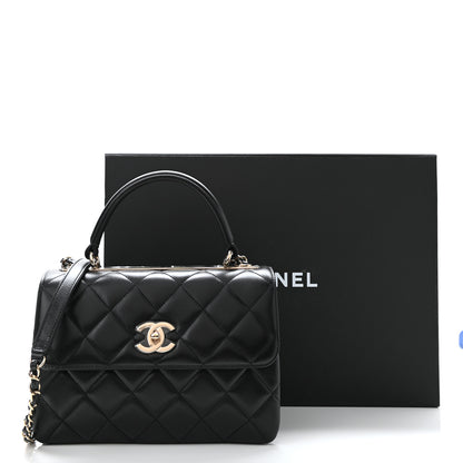 Chanel Lambskin Quilted Small Trendy CC Dual Handle Flap Bag Black 12 of 12
