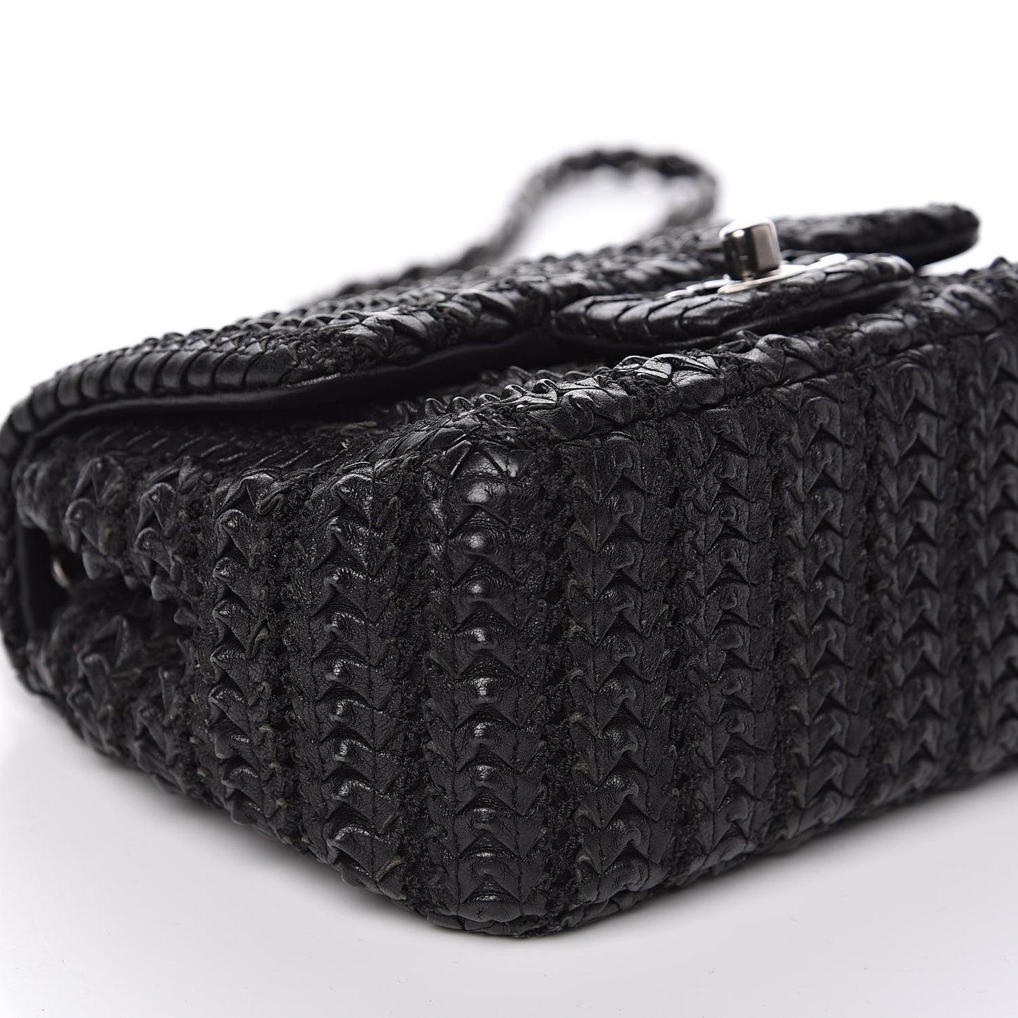 Lambskin Embroidered Mini Flap Black