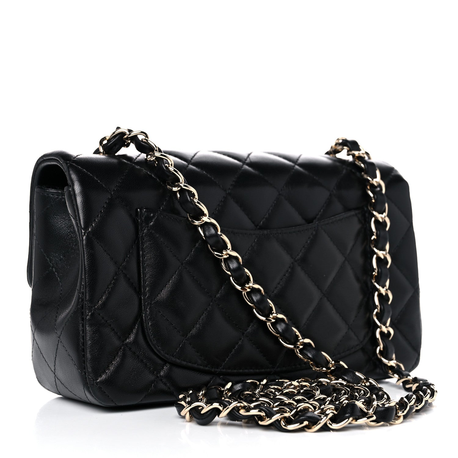 Chanel Lambskin Quilted Mini Rectangular Flap Black 4 of 19