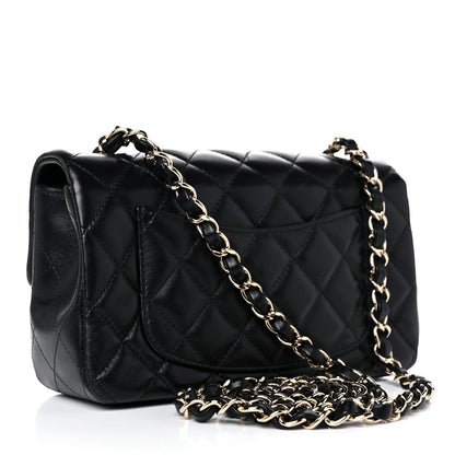 Chanel Lambskin Quilted Mini Rectangular Flap Black 4 of 19