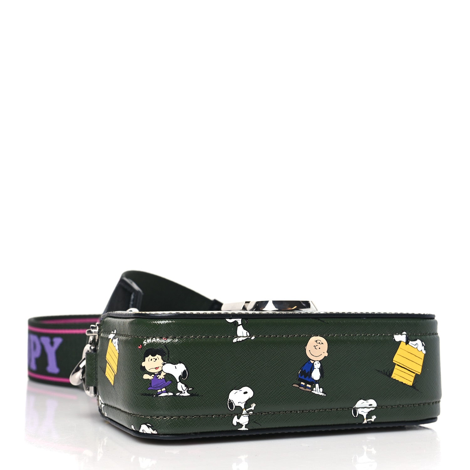 Marc Jacobs X Peanuts Saffiano Snoopy Snapshot Camera Bag Green Multicolor 4 of 9