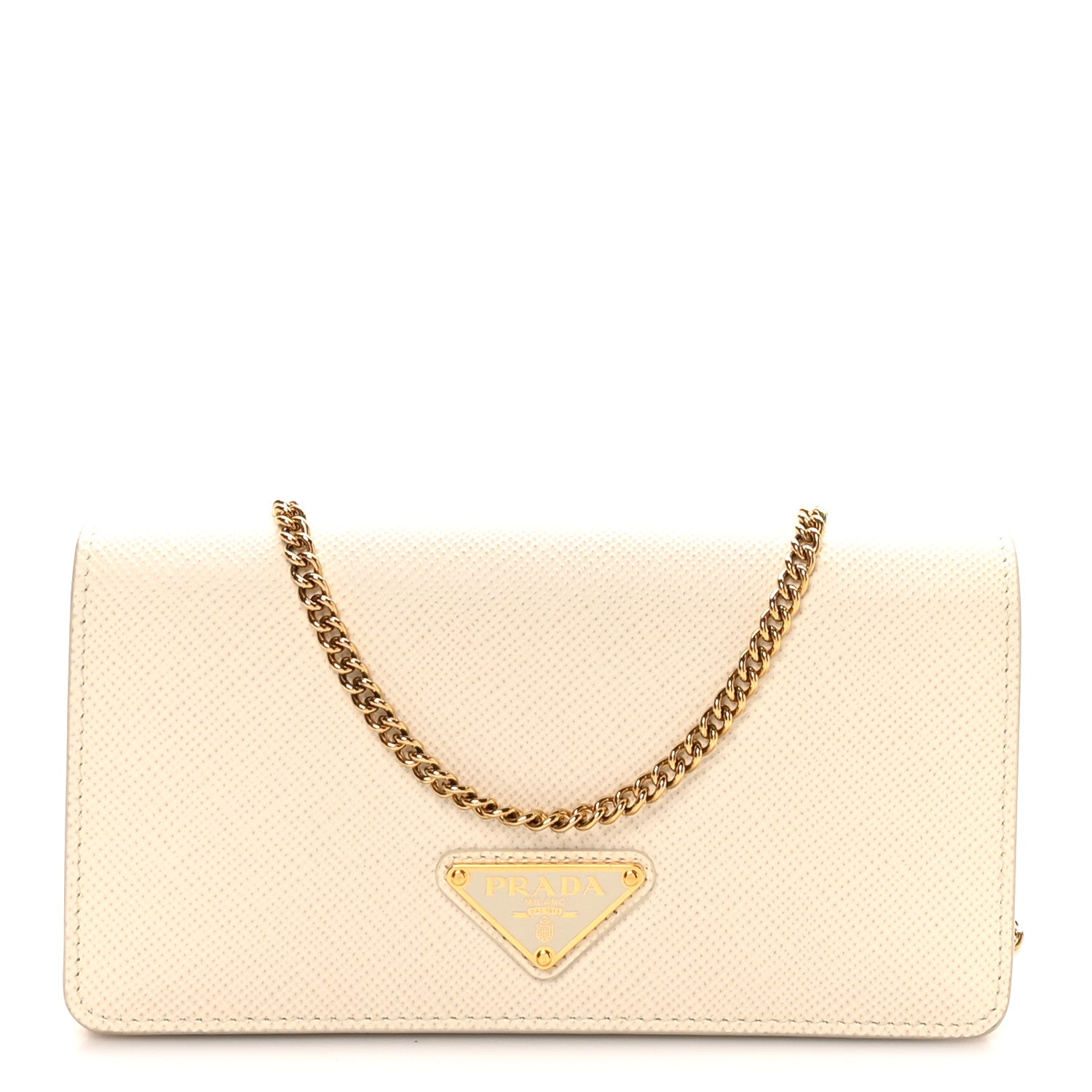 Prada Saffiano Cuir Triangle Logo Miniborse White 1 of 9