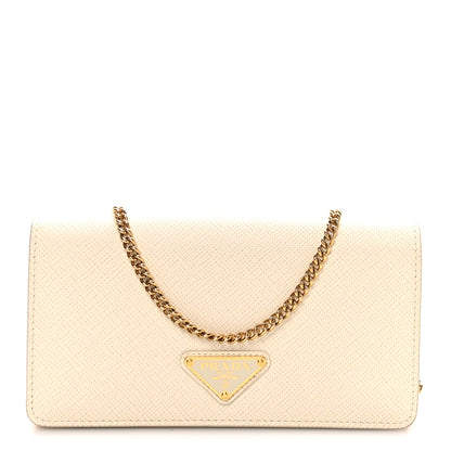 Prada Saffiano Cuir Triangle Logo Miniborse White 1 of 9