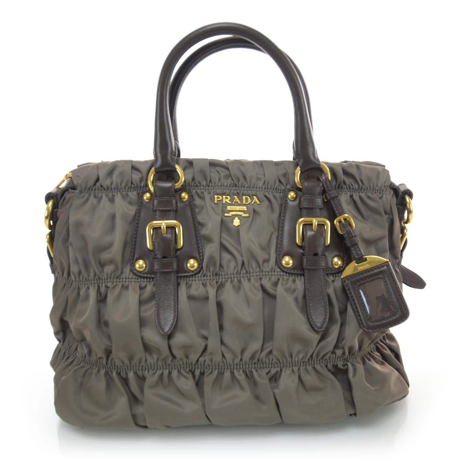 Prada Tessuto Nylon Gaufre Tote Fumo 1 of 7