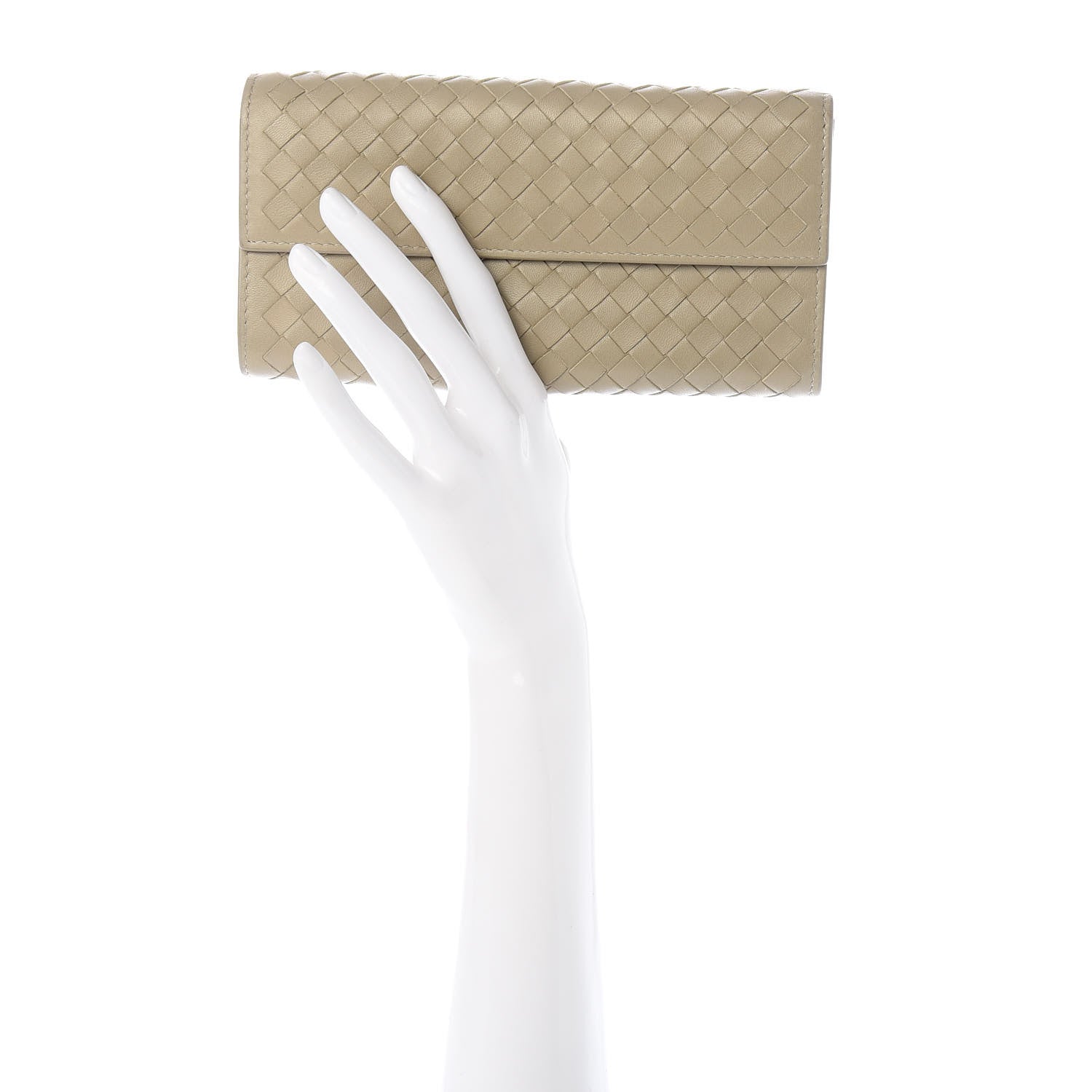 Bottega Veneta Nappa Intrecciato Continental Flap Wallet New Sand 2 of 8