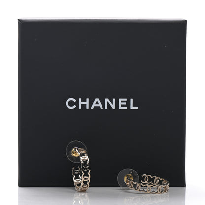 Chanel Metal CC Hoop Earrings Gold 5 of 5