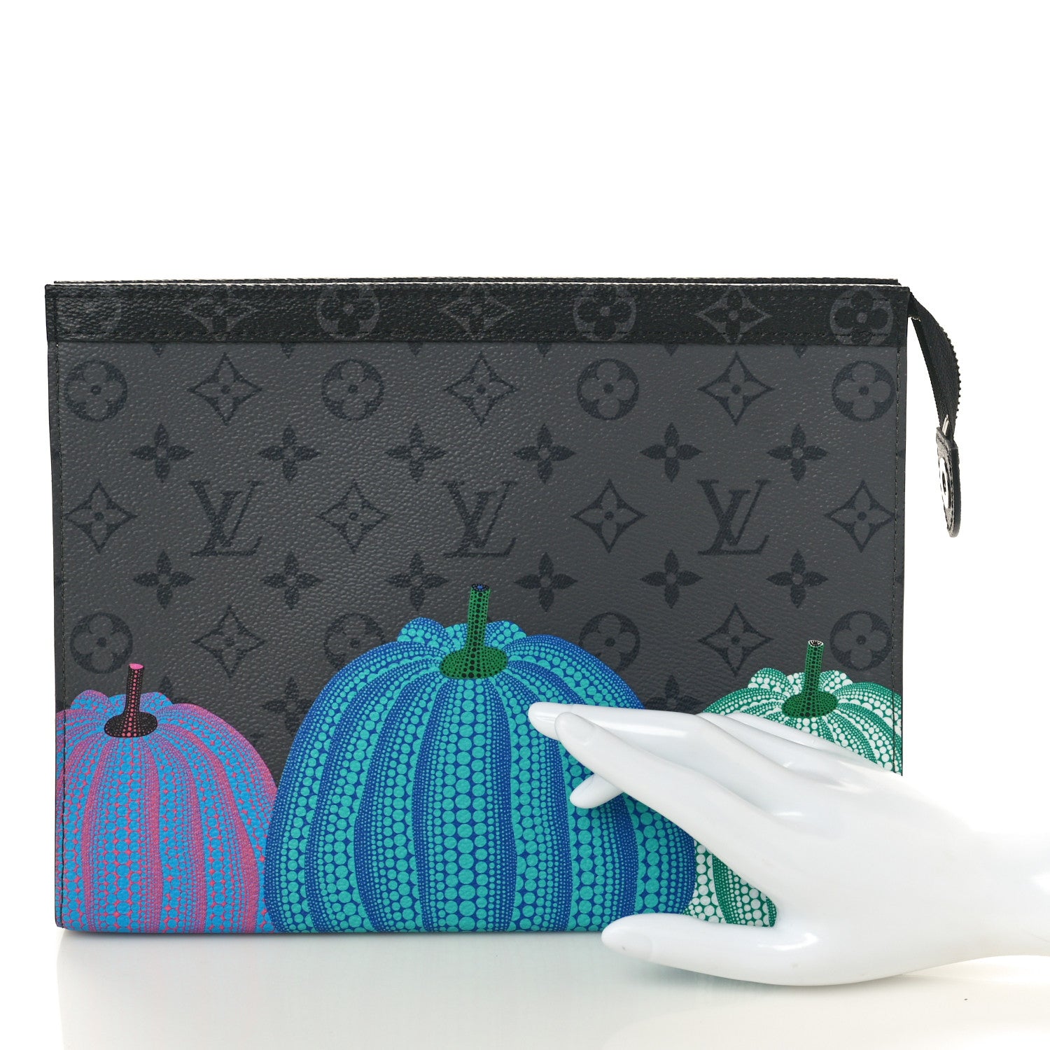 Louis Vuitton LV X YK Monogram Eclipse Reverse Pumpkin Pochette Voyage MM Multicolor 2 of 7