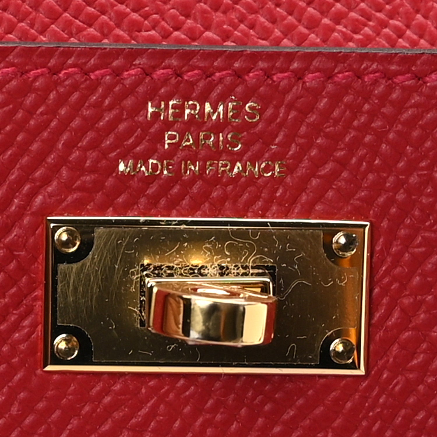 Hermes Epsom Kelly Pocket Compact Wallet Rouge Piment 6 of 7