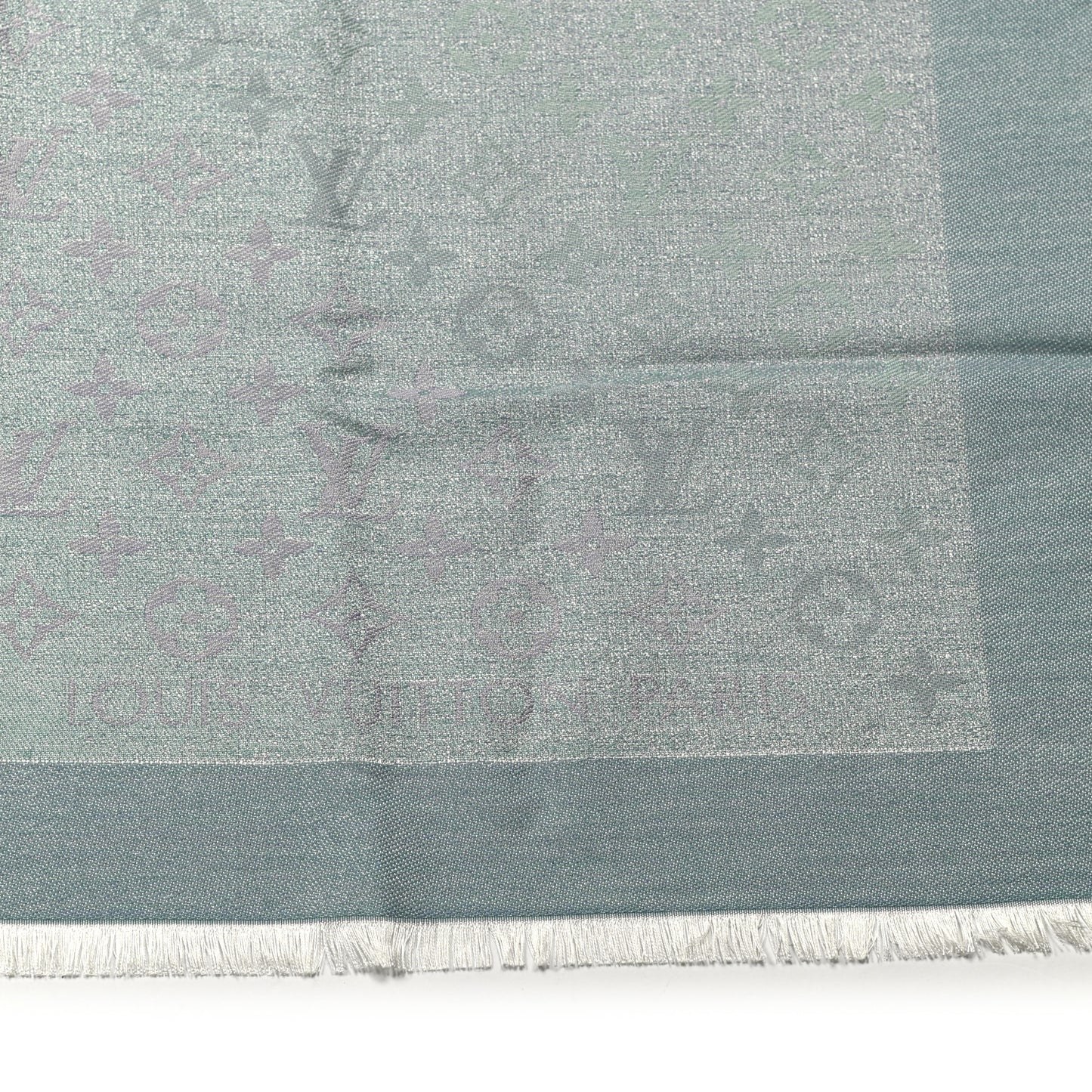 Silk Lurex Wool Monogram Shine Shawl