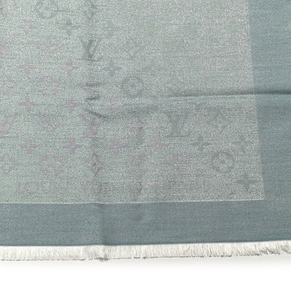 Louis Vuitton Silk Lurex Wool Monogram Shine Shawl 2 of 4