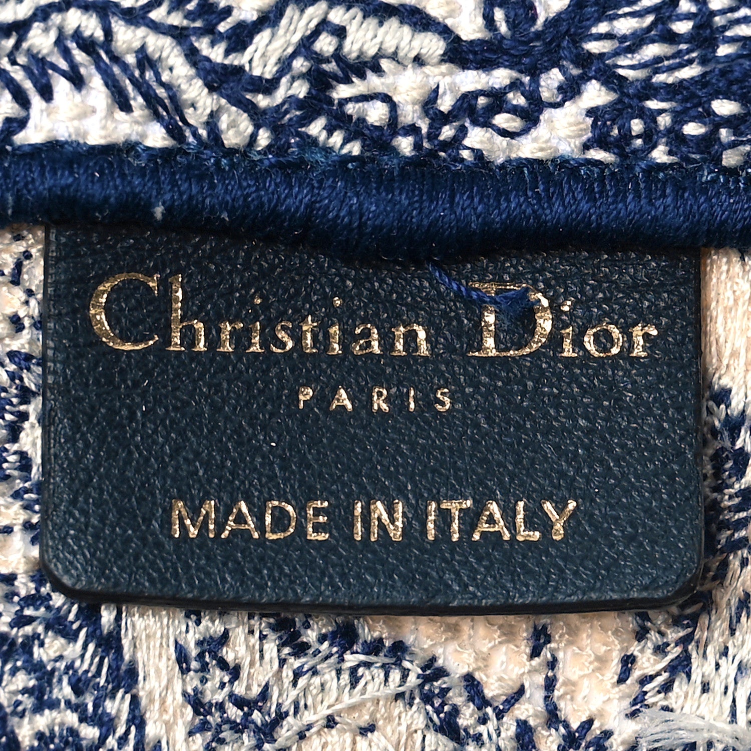 Christian Dior Canvas Embroidered Medium Dioriviera Toile De Jouy Book Tote Blue 6 of 9