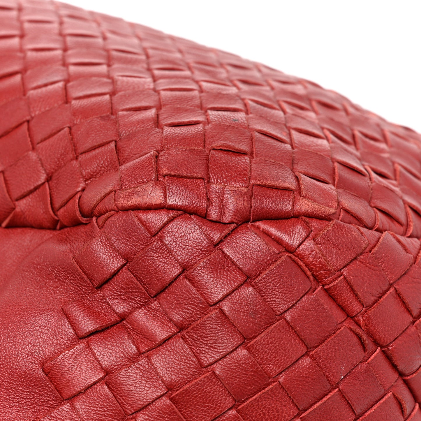Nappa Intrecciato Medium Campana Hobo Red