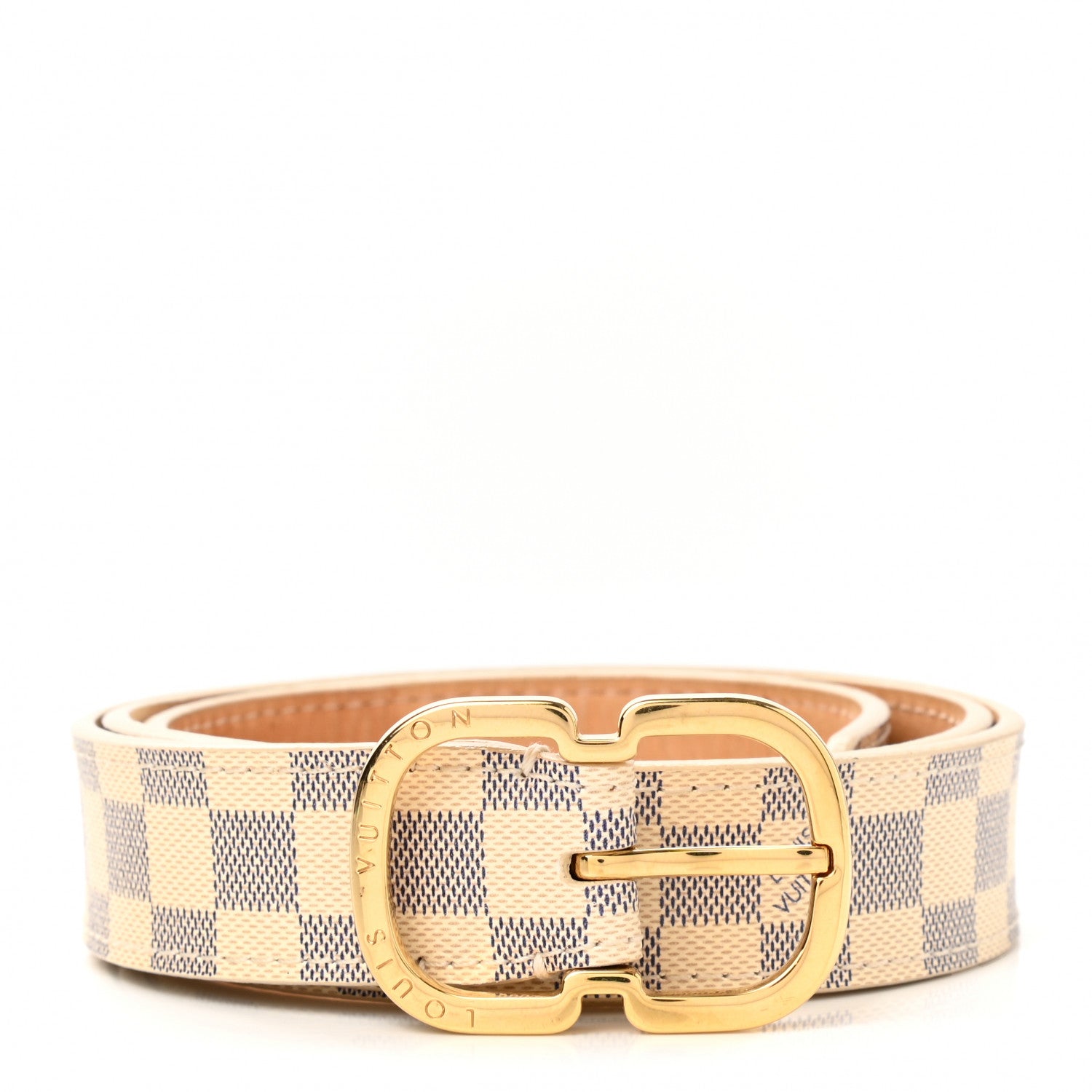 Louis Vuitton Damier Azur 25mm Mini Belt 75 30 1 of 8